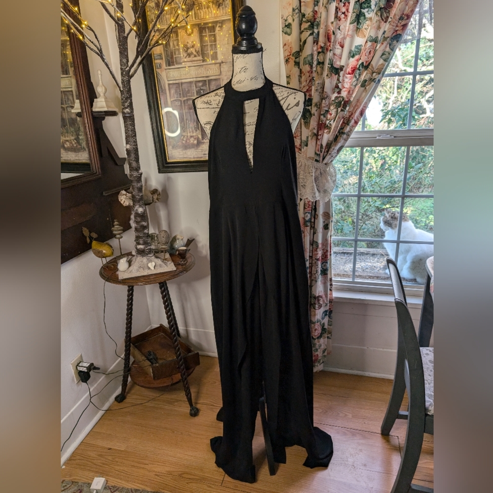 Black halter jumpsuit
